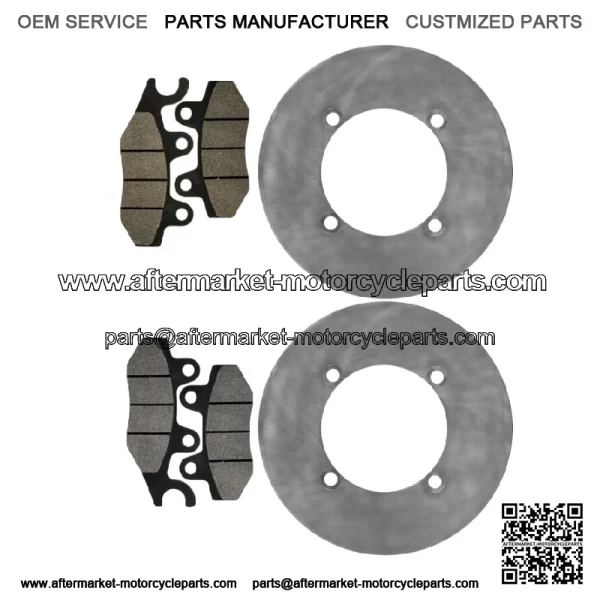 Rear Brake Discs & Brake Pads For Yamaha YXE70 YXE85 Wolverine X2 X4 XTR 16-25