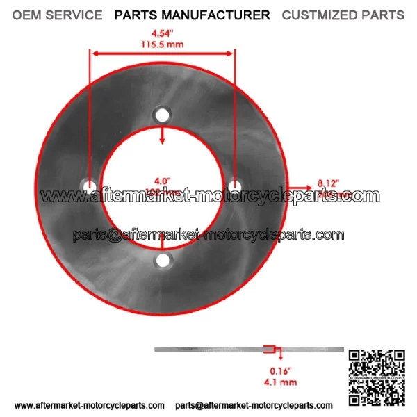 Rear Brake Discs & Brake Pads For Yamaha YXE70 YXE85 Wolverine X2 X4 XTR 16-25 - Image 2