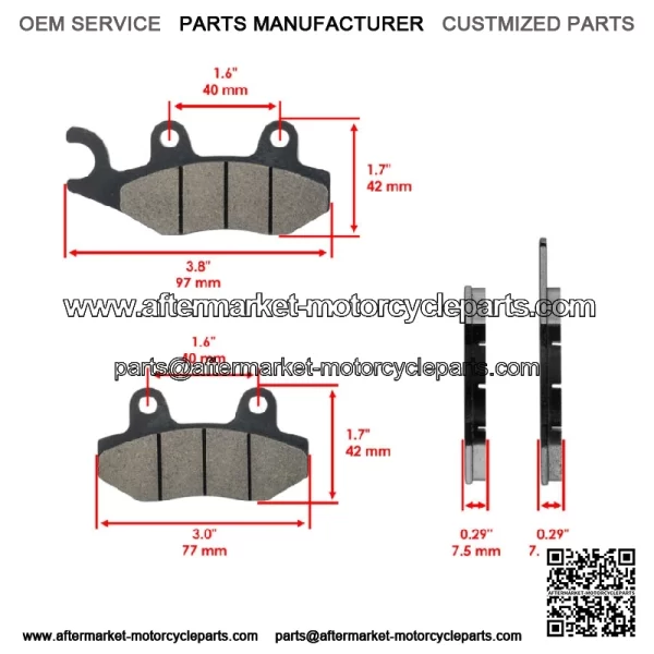 Rear Brake Discs & Brake Pads For Yamaha YXE70 YXE85 Wolverine X2 X4 XTR 16-25 - Image 3