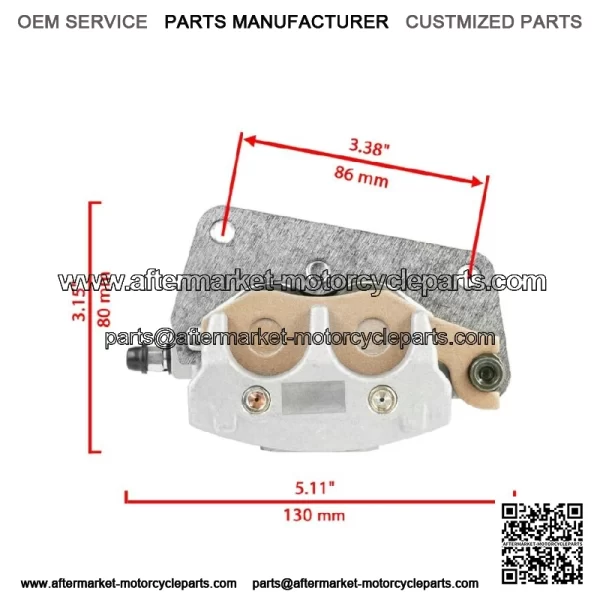 Front Left Right Brake Caliper w/ Pad for Yamaha YFZ 450 YFZ450R YFZ450X 2004-25 - Image 2
