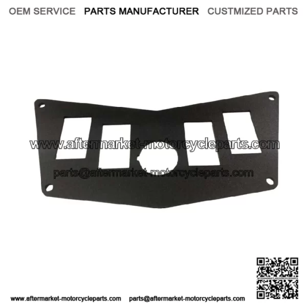 POLARIS RZR 800 900 570 DASH SWITCH PLATE ROUND PANEL METAL 5 SWITCHES ROCKER