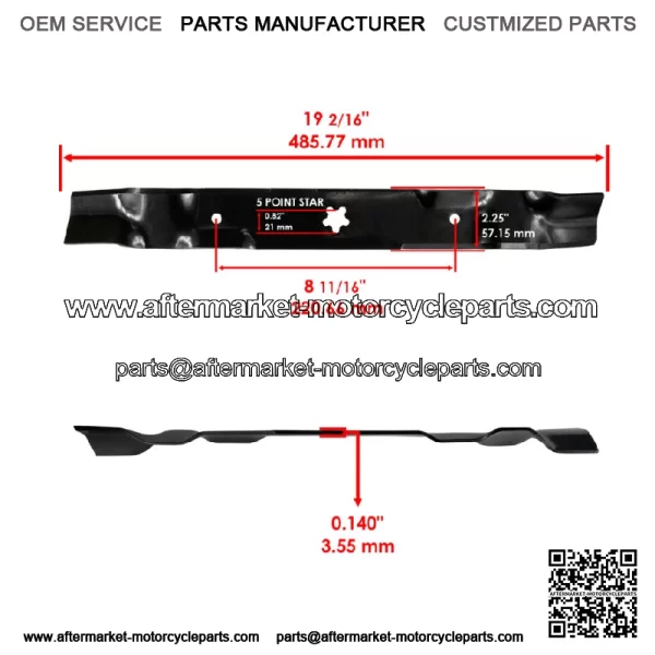 532134148 581116302 532138497 532127842 38" Deck Blade For Husqvarna AYP Poulan - Image 2
