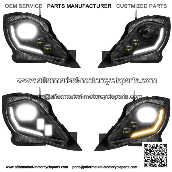 For AMAHA FZ 50 APTOR 50 50 00R ED eadlights et ead amps urn ignal - Image 4